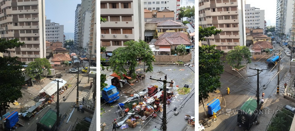 Уборка уличной ярмарки в Бразилии